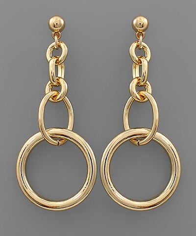 Loop D Loop Gold Earrings